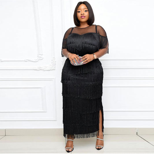 Sassy Mesh Allure Plus Dress