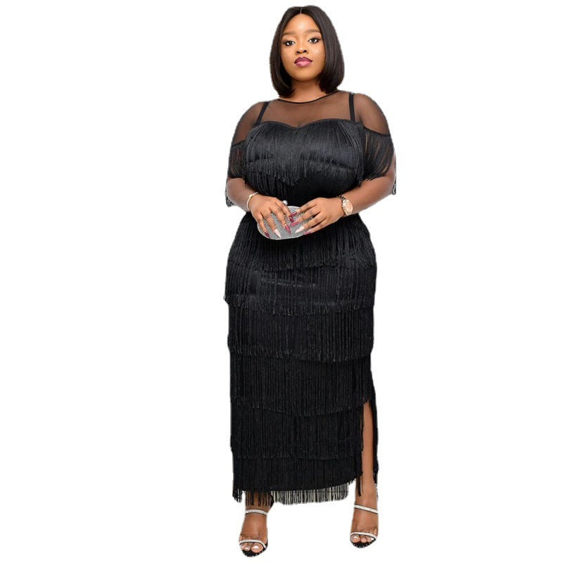 Sassy Mesh Allure Plus Dress