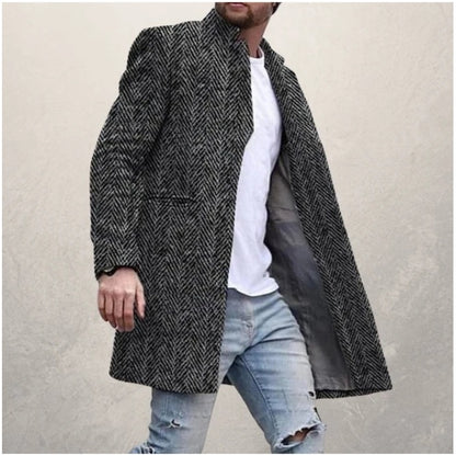 Herringbone collared windbreaker