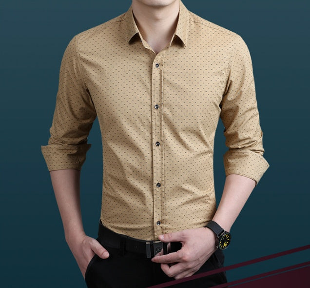 Slim Fit Polka Dot Men’s Shirt