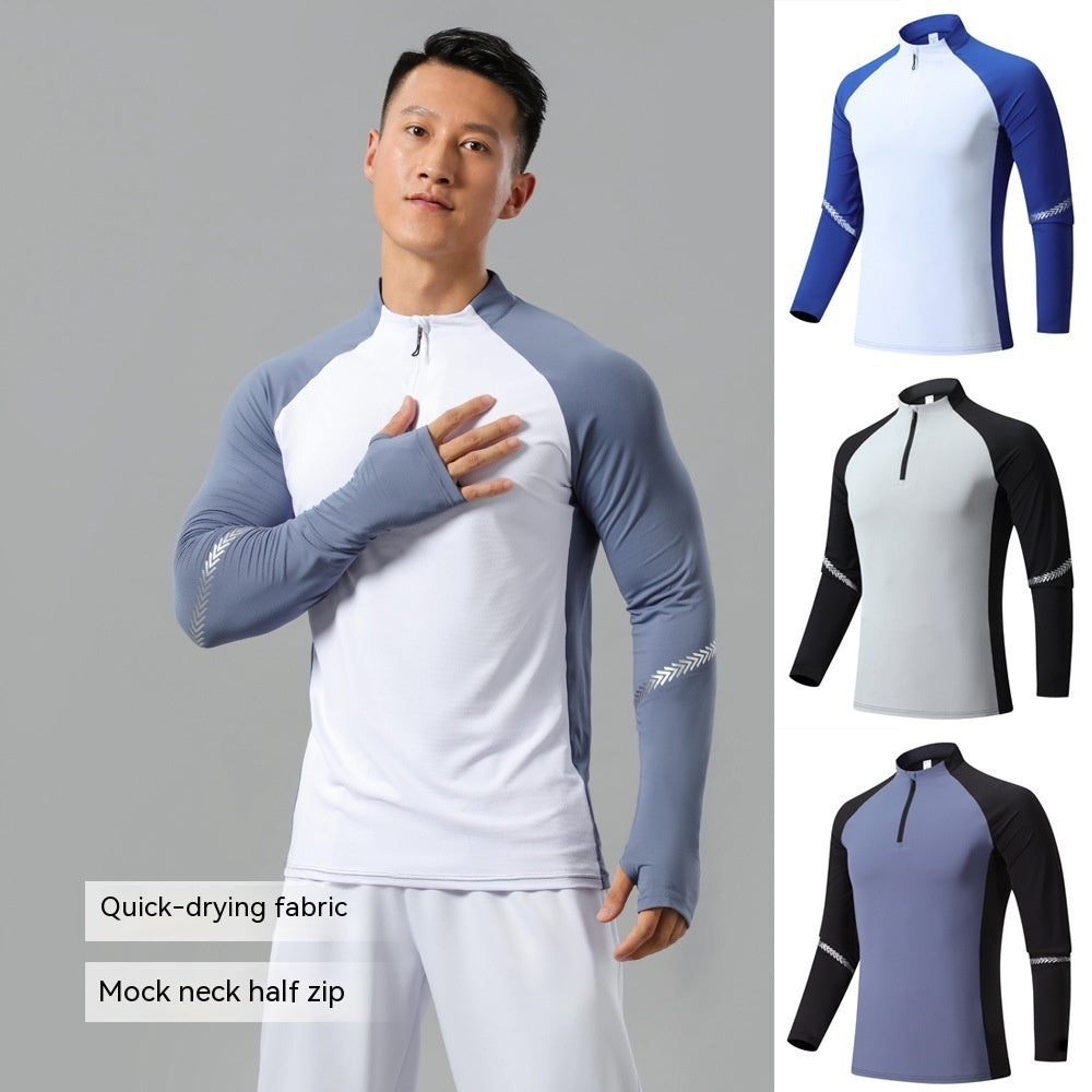 Core Fit Solid Color Training Pullover – Men's Half-Zip Activewear