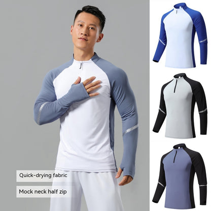 Core Fit Solid Color Training Pullover – Men's Half-Zip Activewear