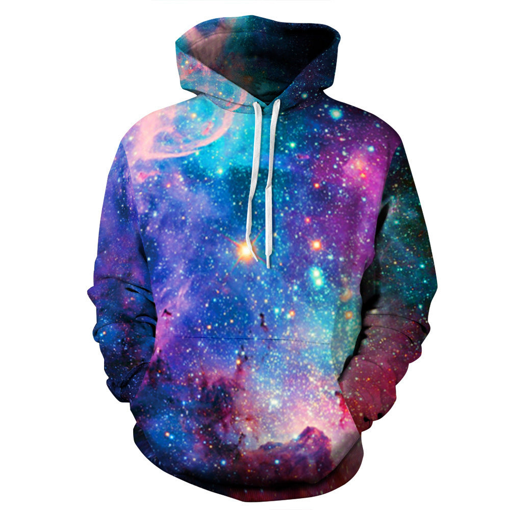 Galaxy Glow Printed Hoodie
