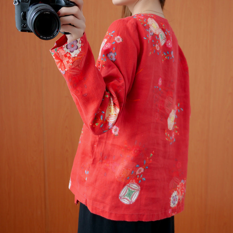 Silk Blossom Retro Shirt