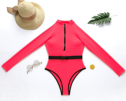 Radiant Splash: Fluorescent Beachwear