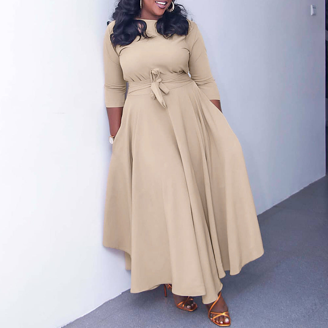 Sculpted Elegance Plus Dress