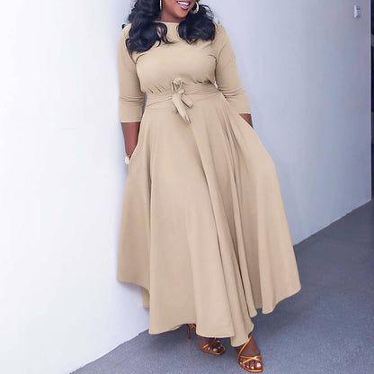 Sculpted Elegance Plus Dress