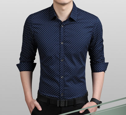 Slim Fit Polka Dot Men’s Shirt