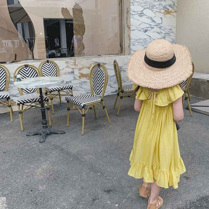 Flutter Bliss: Sweet Flying Sleeve Dress