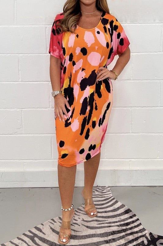 Print Bliss Plus Size Dress