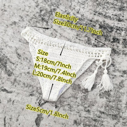 Handcrafted Elegance: Solid Color Crochet Bikini