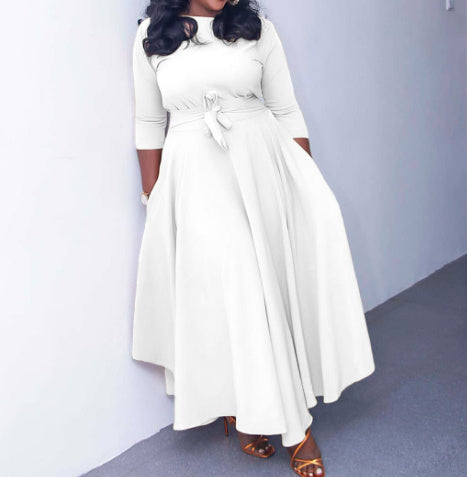 Sculpted Elegance Plus Dress