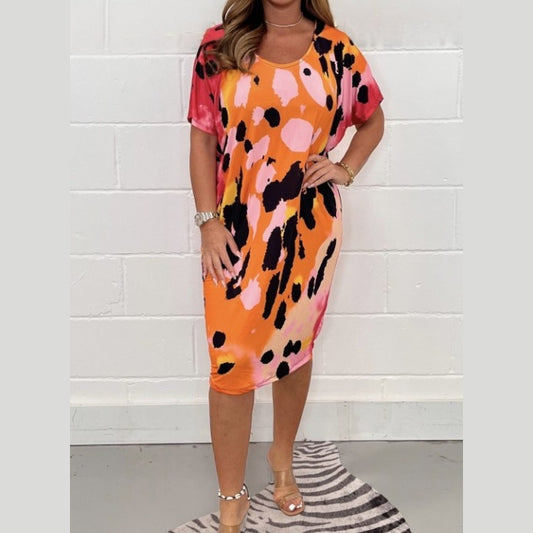 Print Bliss Plus Size Dress