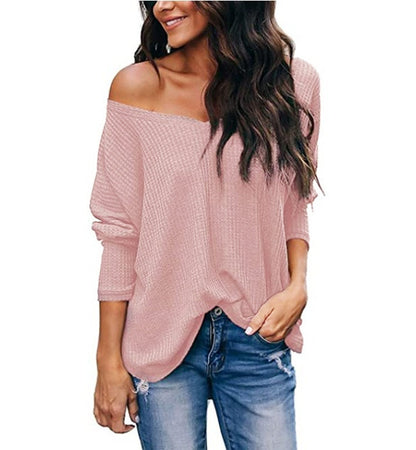 Cozy Comfort Plus Size Long-Sleeve V-Neck Sweater