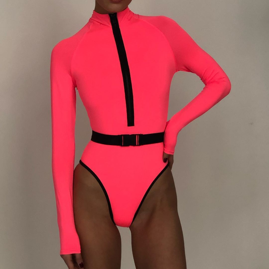 Radiant Splash: Fluorescent Beachwear