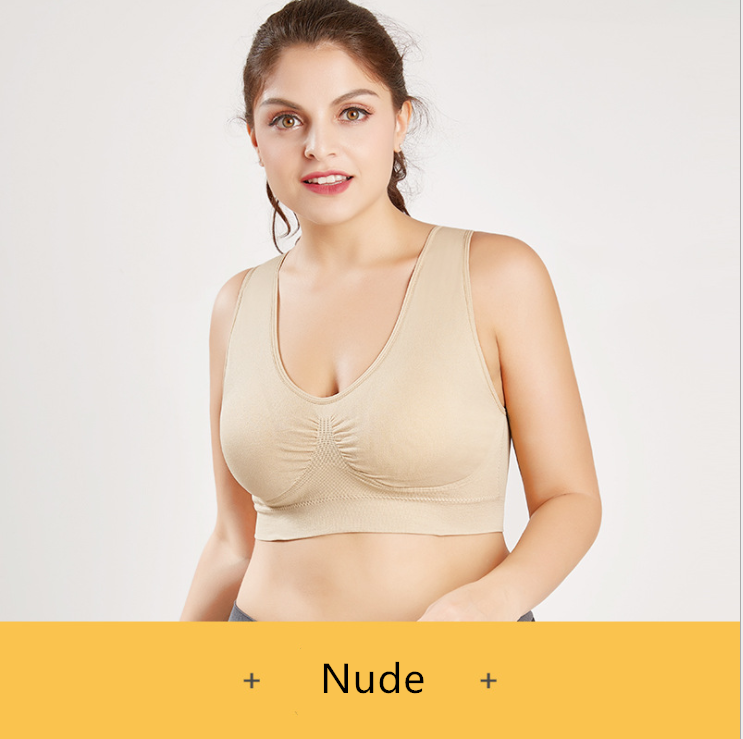 Flex Fit: Wire-Free Yoga Sports Bra with Shock Absorption
