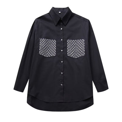 Casual Loose Long Sleeve with Rivet Detailing