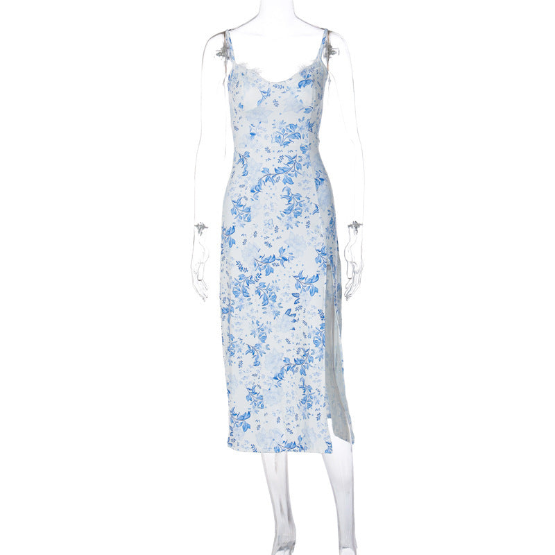 Blooming Lace Floral Suspender Dress