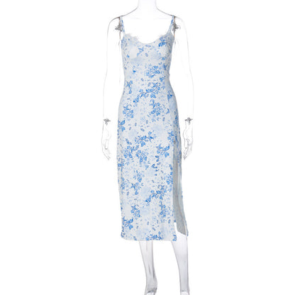 Blooming Lace Floral Suspender Dress