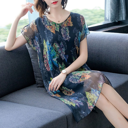 Graceful Bloom Midi Dress