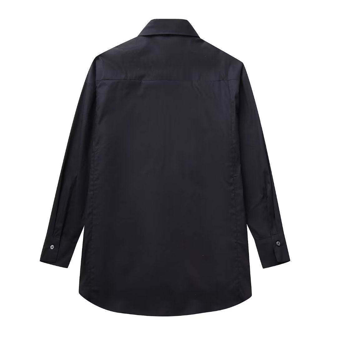 Casual Loose Long Sleeve with Rivet Detailing
