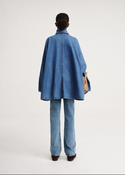 Timeless Flow Denim Overcoat