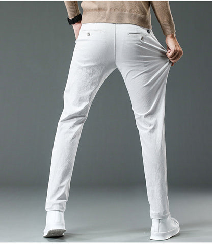Elite Plaid Stretch Slim Pants