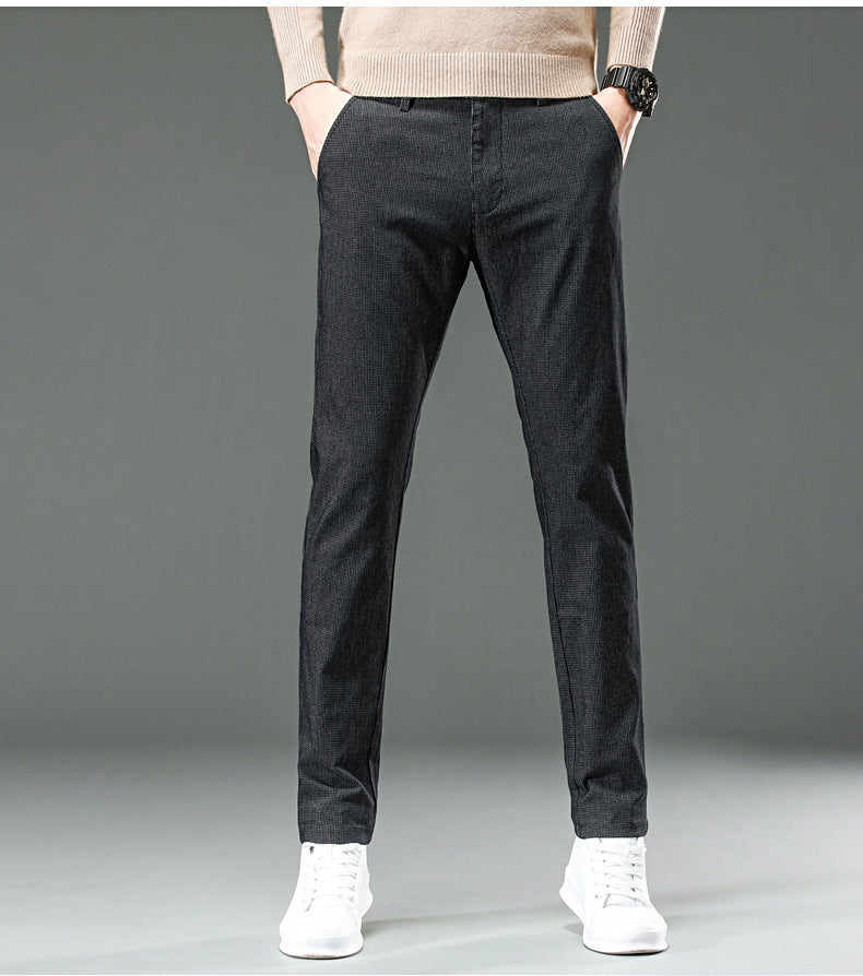 Elite Plaid Stretch Slim Pants