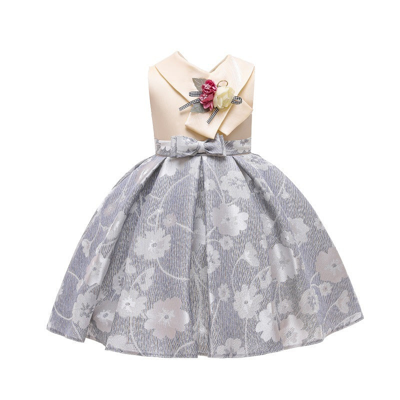 Floral Grace: Elegant V-Neck Dress