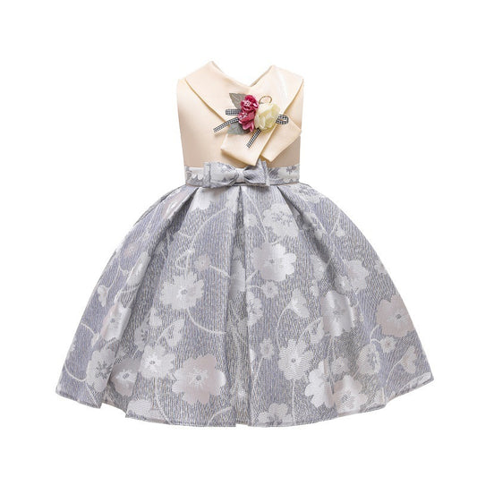 Floral Grace: Elegant V-Neck Dress