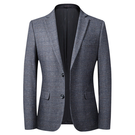 No-Iron Classic Plaid Blazer