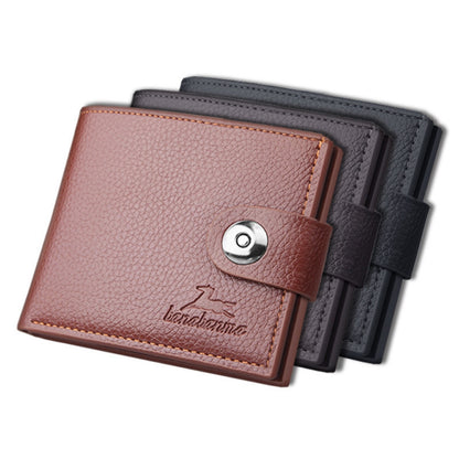 Classic Retro Short Clasp Wallet for Men