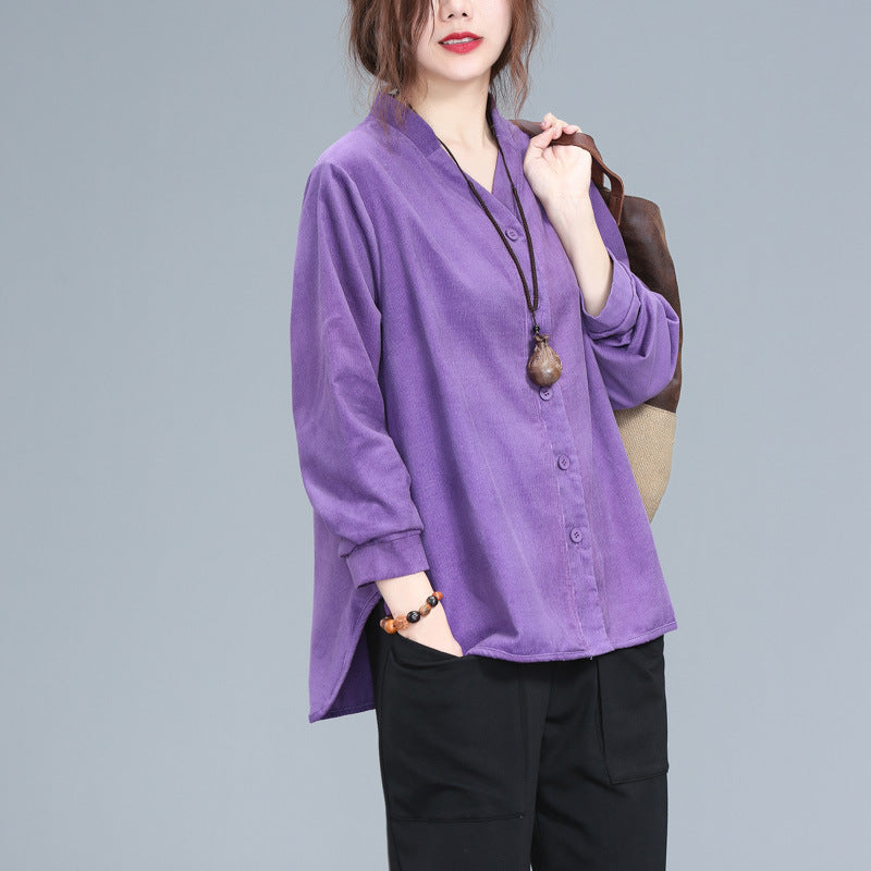Cozy Chic Corduroy Shirt – Plus Size Comfort