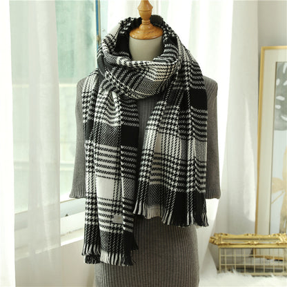 Cashmere Plaid Cozy Shawl