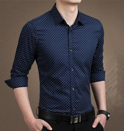 Slim Fit Polka Dot Men’s Shirt