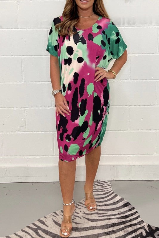 Print Bliss Plus Size Dress