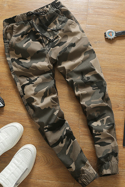 Trendy Camo Waist Corset Trousers