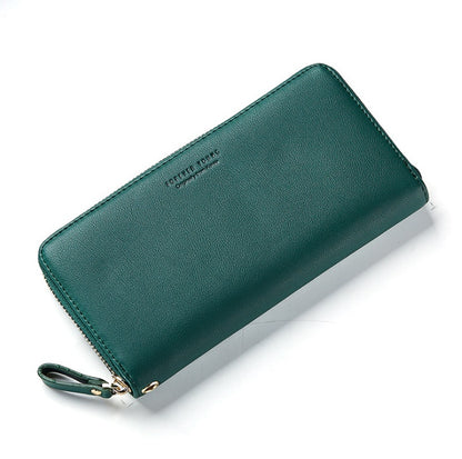 Wesson autumn and winter new women's wallet simple fashion long zipper phone bag Korean version of the wild popular clutch bag