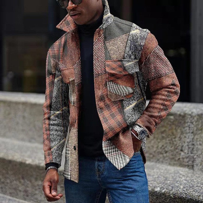 Trendy Lapel Printed Jacket