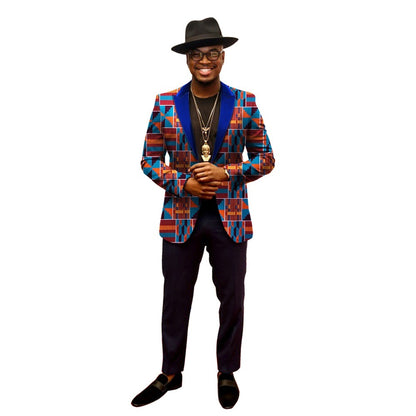 Patterned Elegance Blazer