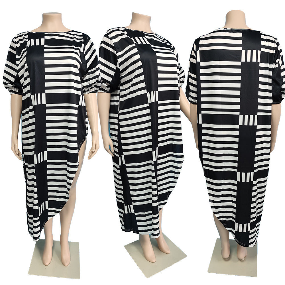 Stripe Muse Plus Size Dress