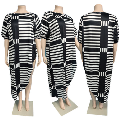 Stripe Muse Plus Size Dress