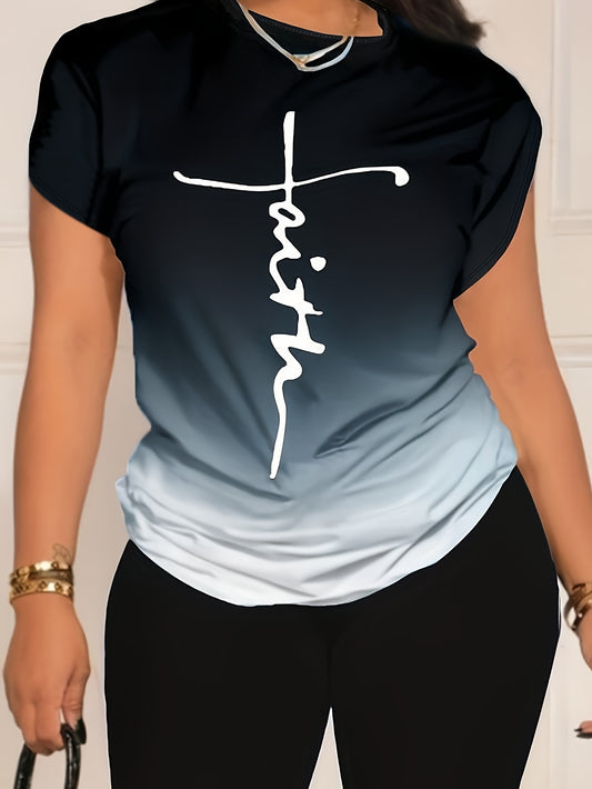 Bold Message Plus Size Tee – Empowering Letter Print