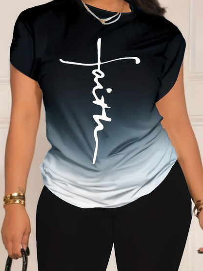 Bold Message Plus Size Tee – Empowering Letter Print