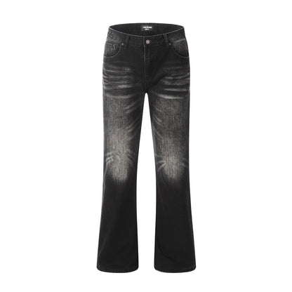Men’s Washed White Bootcut Denim Jeans