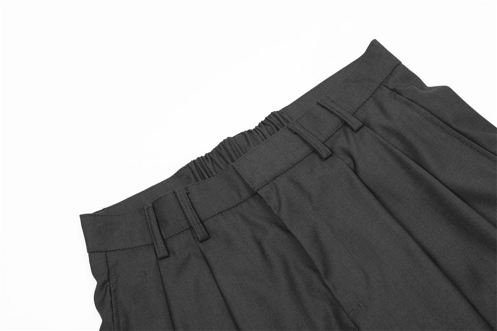 Classic Solid Color Casual Suit Pants for Men