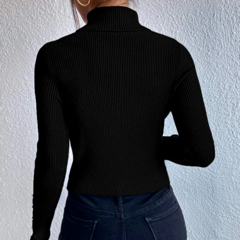 Spring Breeze Buttoned Slim Fit Knit Sweater