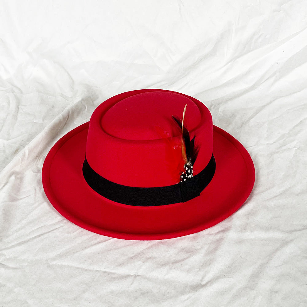 Classic White Feather Top Hat