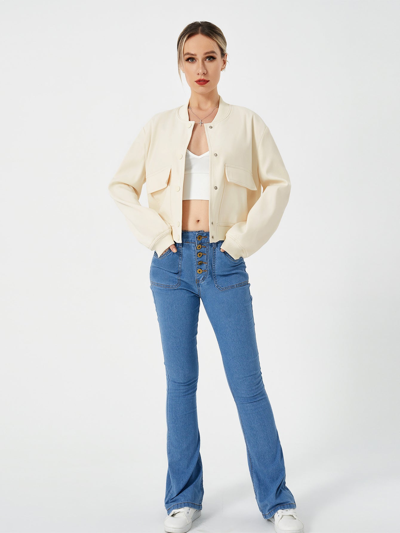 Urban Rebel Cropped Bomber Jacket