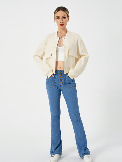 Urban Rebel Cropped Bomber Jacket